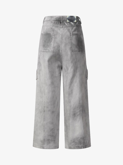 Vintage Cargo-Jeans mit doppeltem Bund