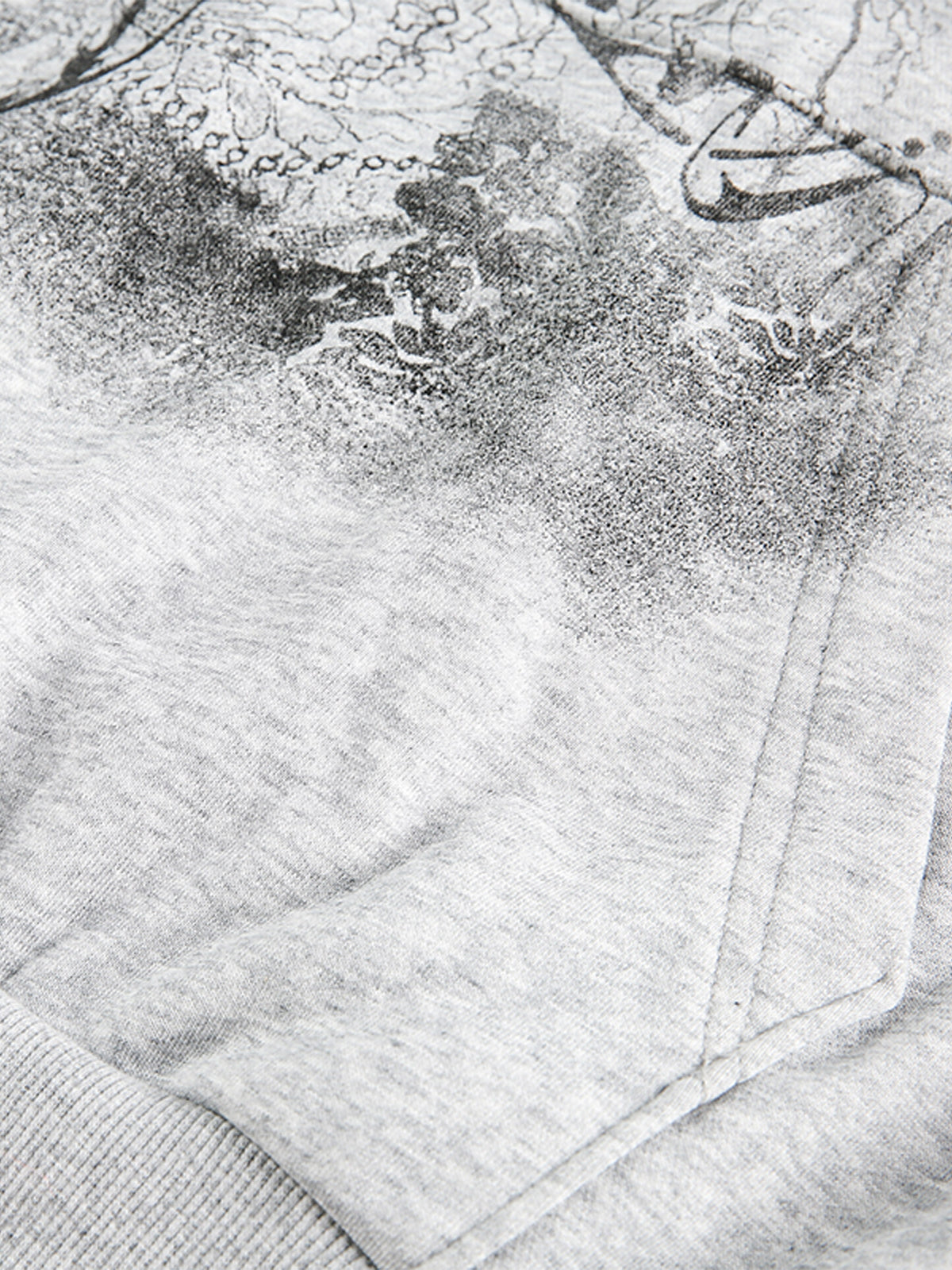 Detachable Fur Collar Printed Cardigan Half-Zip Hoodie 