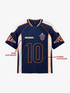 Contrast Panel Mesh Number Print Jersey T-Shirt 