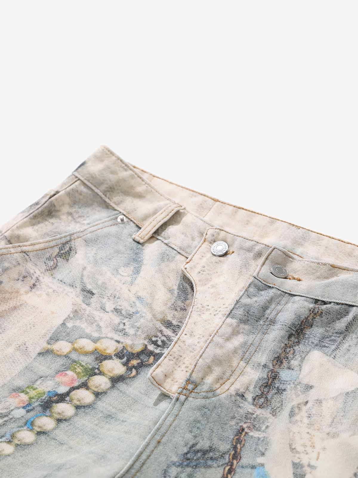 Jewelry Graphic Flared Pants 