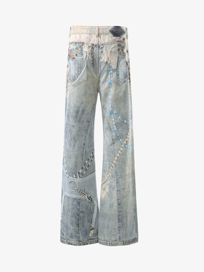 Jewelry Graphic Flared Pants 
