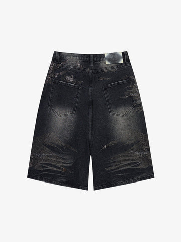 Mountain Motif Bermuda Shorts