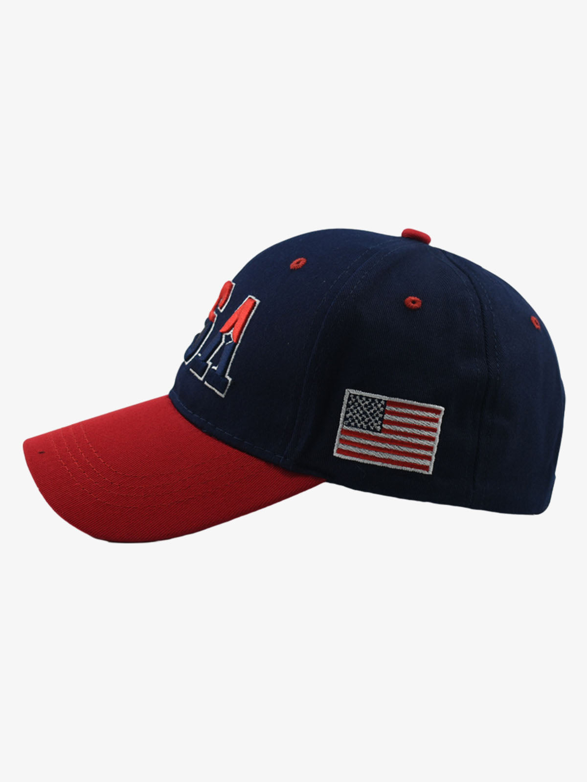USA Embroidered Two-Tone Baseball Cap 