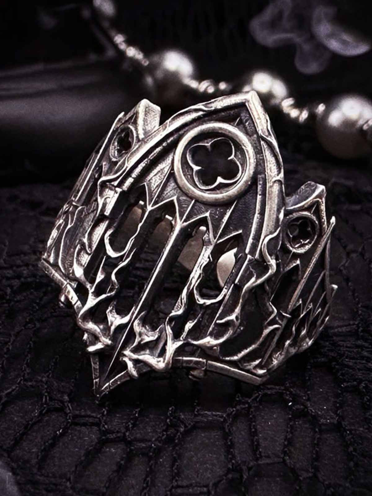 Gothic Armor Open Ring Adjustable 