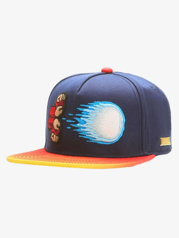 Baseballkappe mit grafischer Stickerei und Farbblockmuster