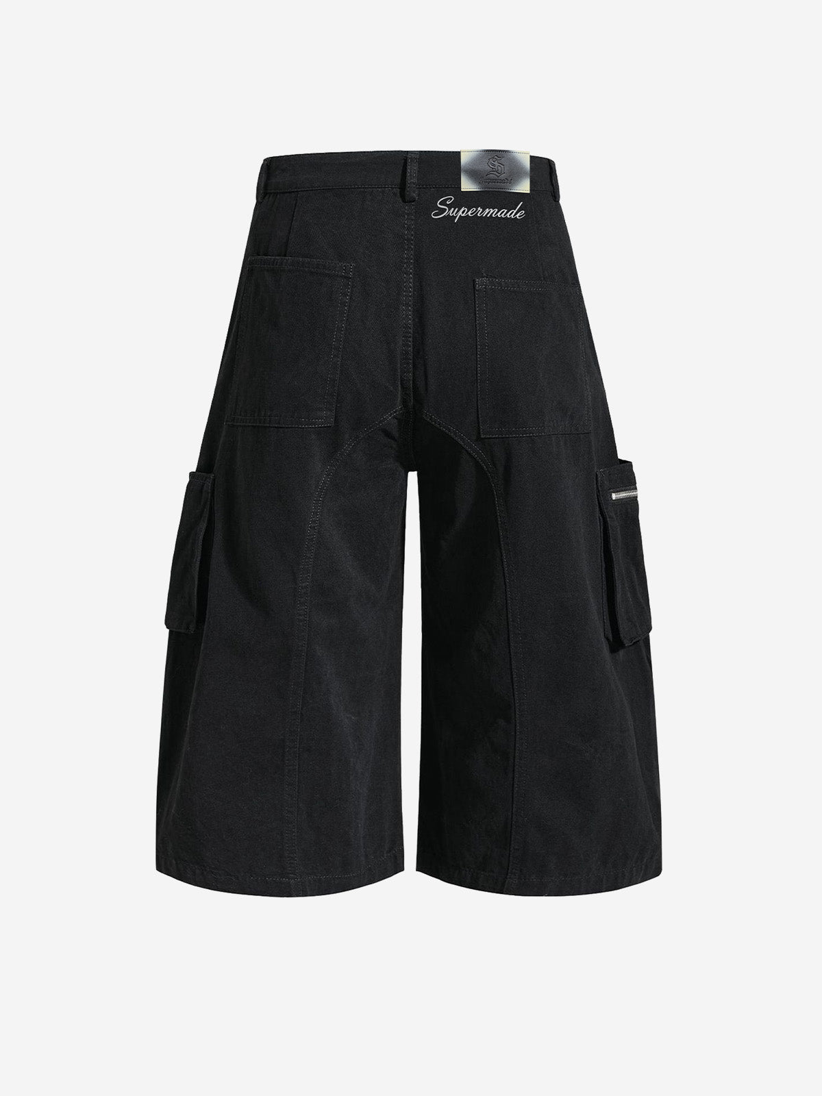 Y2K Schnür-Cargoshorts mit gerafftem, weitem Bein
