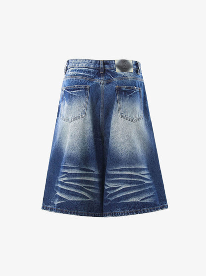 Vintage Jeansshorts mit Used-Look