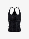 Tanktop mit Union-Jack-Motiv und Racerback-Ausschnitt – Tanktop aus Baumwollmischgewebe mit Nieten
