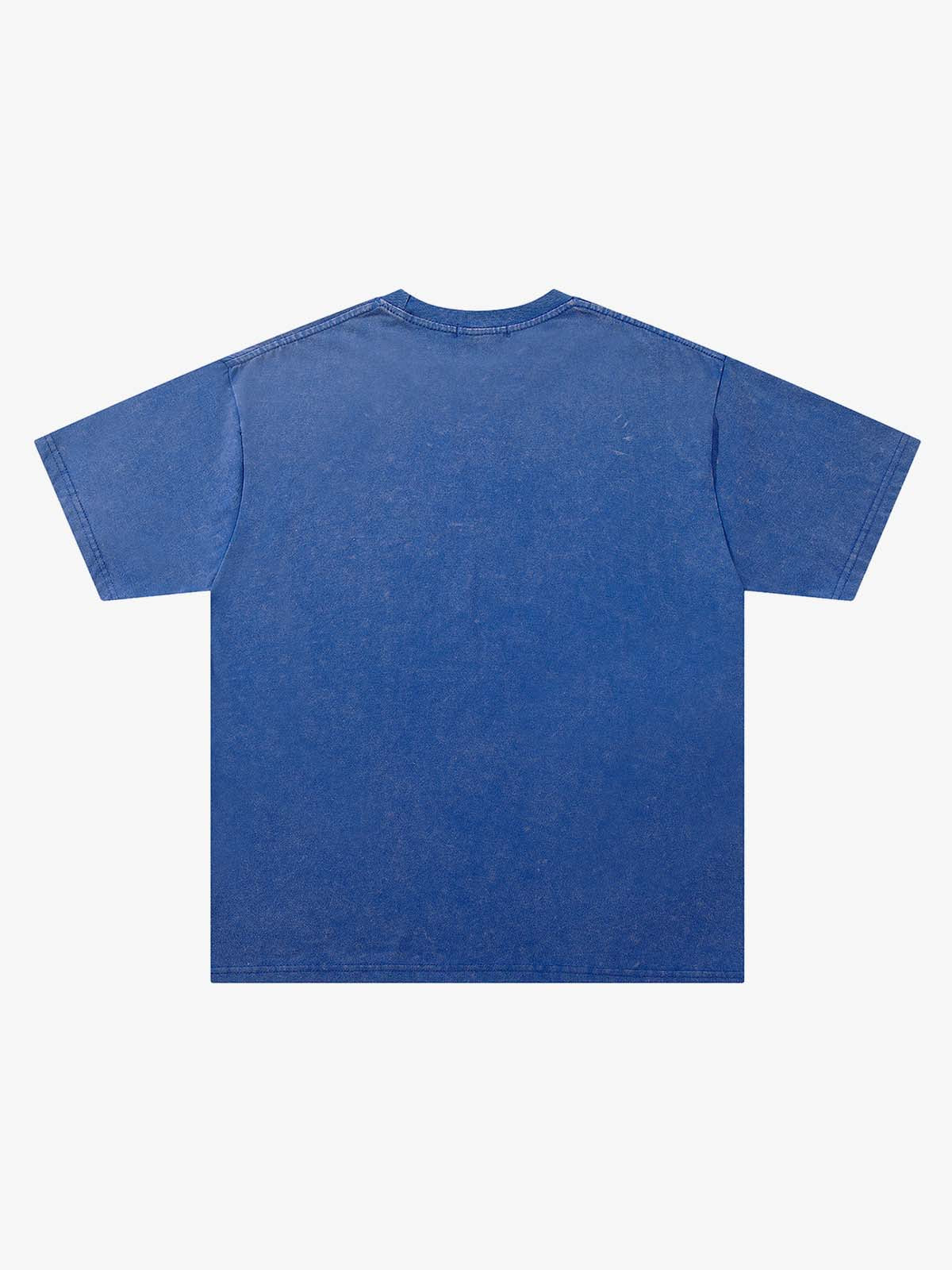 Acid Wash Oversized T-Shirt – Distressed Cotton Vintage Streetwear Tee