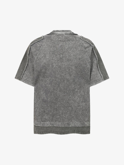 Exposed Seam Washed T Shirt 