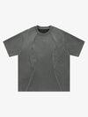 Functional Deconstructed Split Short-Sleeved T-Shirt - 2437 