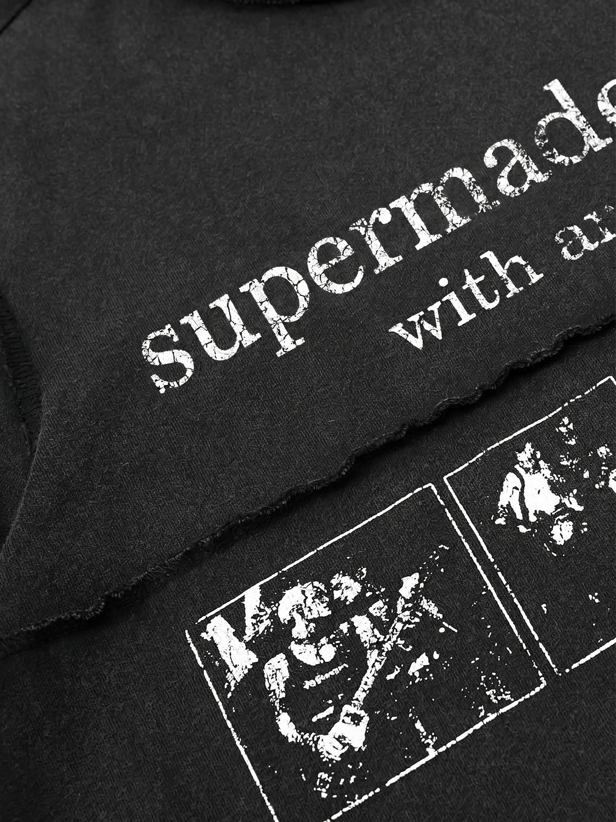 Washed Graphic Deconstructed Punk T-Shirt 