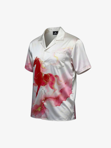 Hawaiihemd mit Pferdeprint