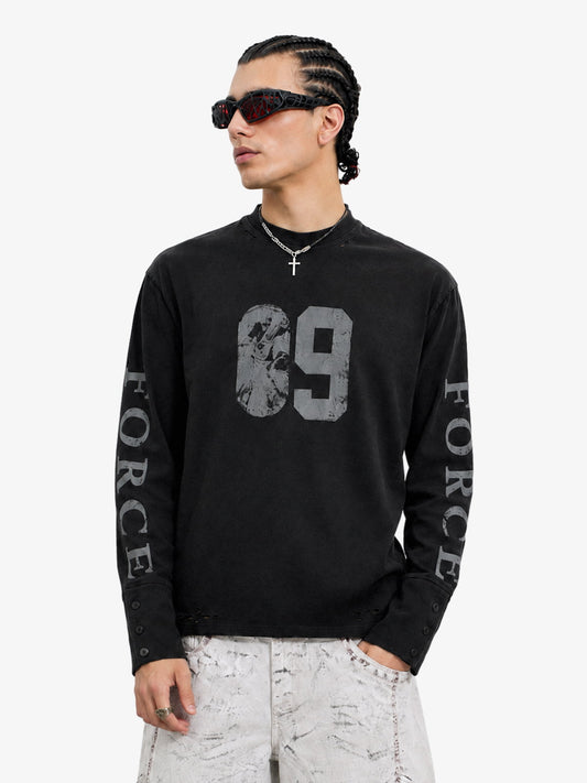 Distressed Nr. 09 Langarm-T-Shirt