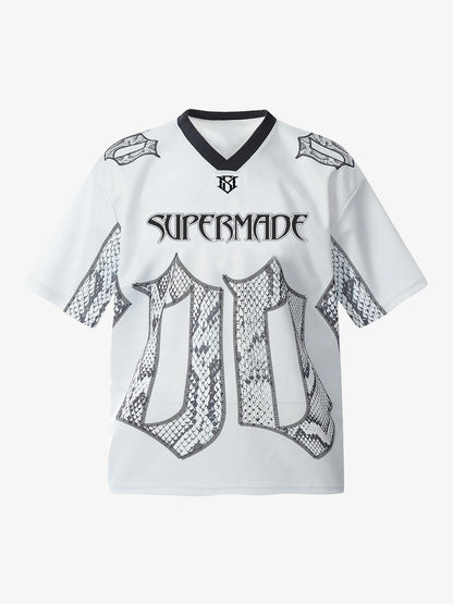 Jersey Style Snake Print T-Shirt - 2418 