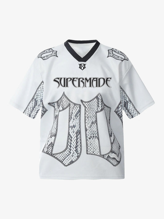 Jersey Style Snake Print T-Shirt - 2418 