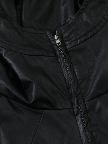 Street Wasteland Washed Cross Print Zip Up Hoodie - 2561 
