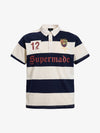 Vintage-Rugby-Poloshirt mit Streifen