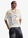 Graffiti-Collage T-Shirt mit Grafikprint