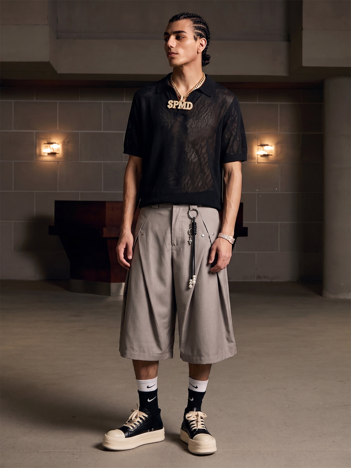 Vintage Shorts mit Kellerfalten (dekonstruiert) - 2580
