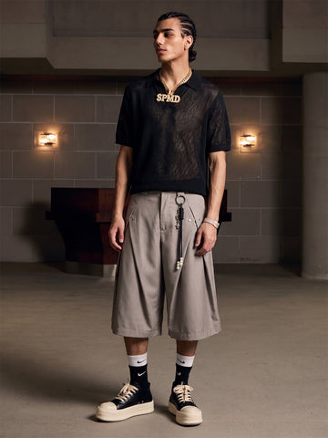 Vintage Shorts mit Kellerfalten (dekonstruiert) - 2580