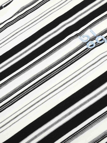 Color Block Striped Embroidered Long Sleeve T-Shirt 