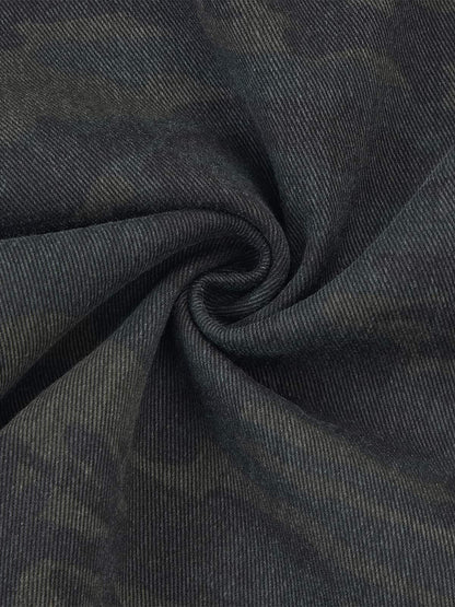 Retro Camo Multi-Pocket Cargo Barrel Pants 
