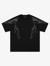 Y2K Cyber-Ästhetik Strass-Grafik-T-Shirt