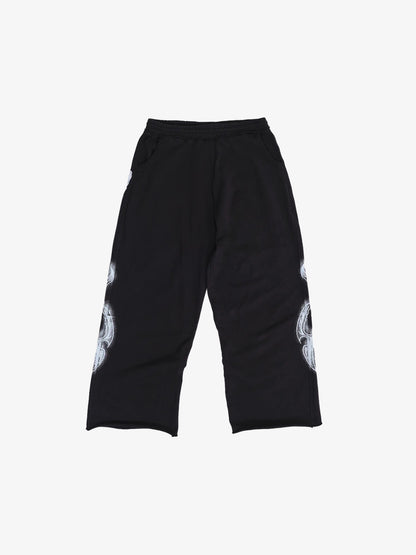 Baggy-Jogginghose mit dunklem Gothic-Muster