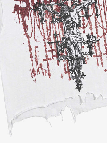 Raw Hem Cotton Crop Tee