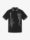 Rock-Grunge-Ästhetik-Poloshirt mit Leopardenmuster