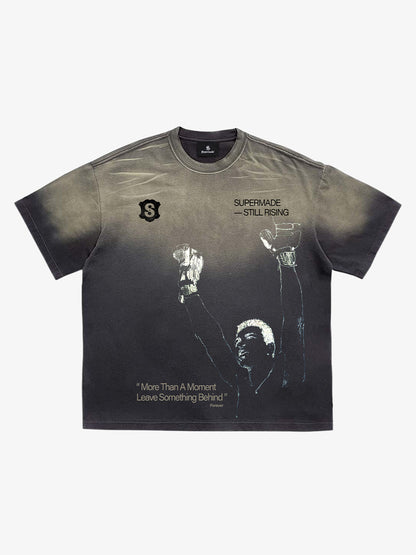 Distressed Graphic Print Crewneck T-Shirt
