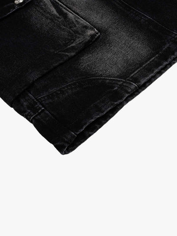 Cargo-Jeansshorts mit mehreren Taschen