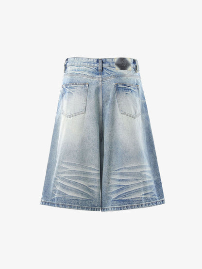 Vintage Jeansshorts mit Used-Look