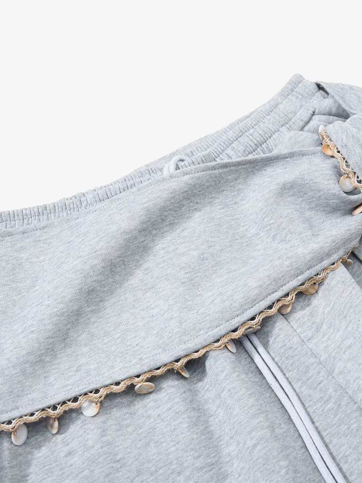 Street Detachable Flap Lace-up Jogger Pants 