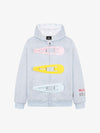 Abnehmbarer Haarspangen-Verzierungs-Reißverschluss-Hoodie