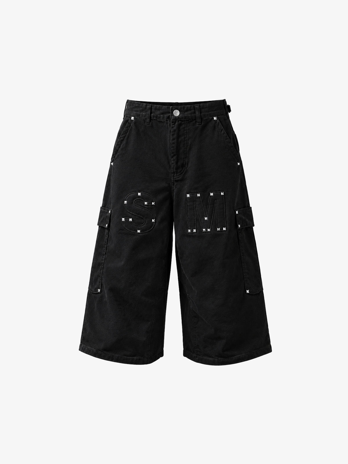 Studded Appliqué Cargo Shorts