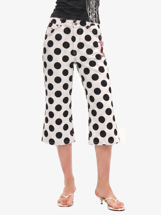 Retro-Schlaghosen mit Polka-Dots