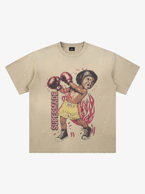 Boxing Graphic Oversized Tee