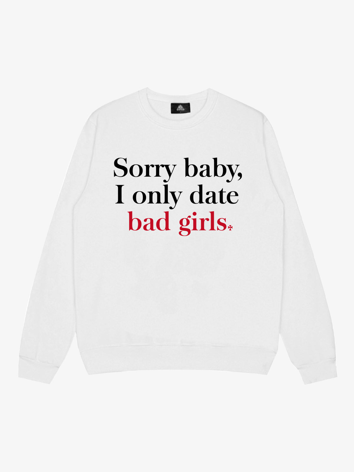 Street Contrast Design Slogan Print Round Neck Sweatshirt 