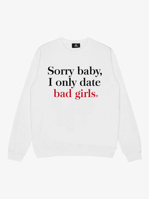 Street Contrast Design Slogan Print Round Neck Sweatshirt 