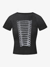 Geripptes Stricktop – Figurbetontes Basic-Teil aus Stretch-Baumwollmischung