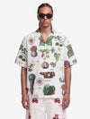 Vintage-Shirt mit botanischem Sukkulenten-Print