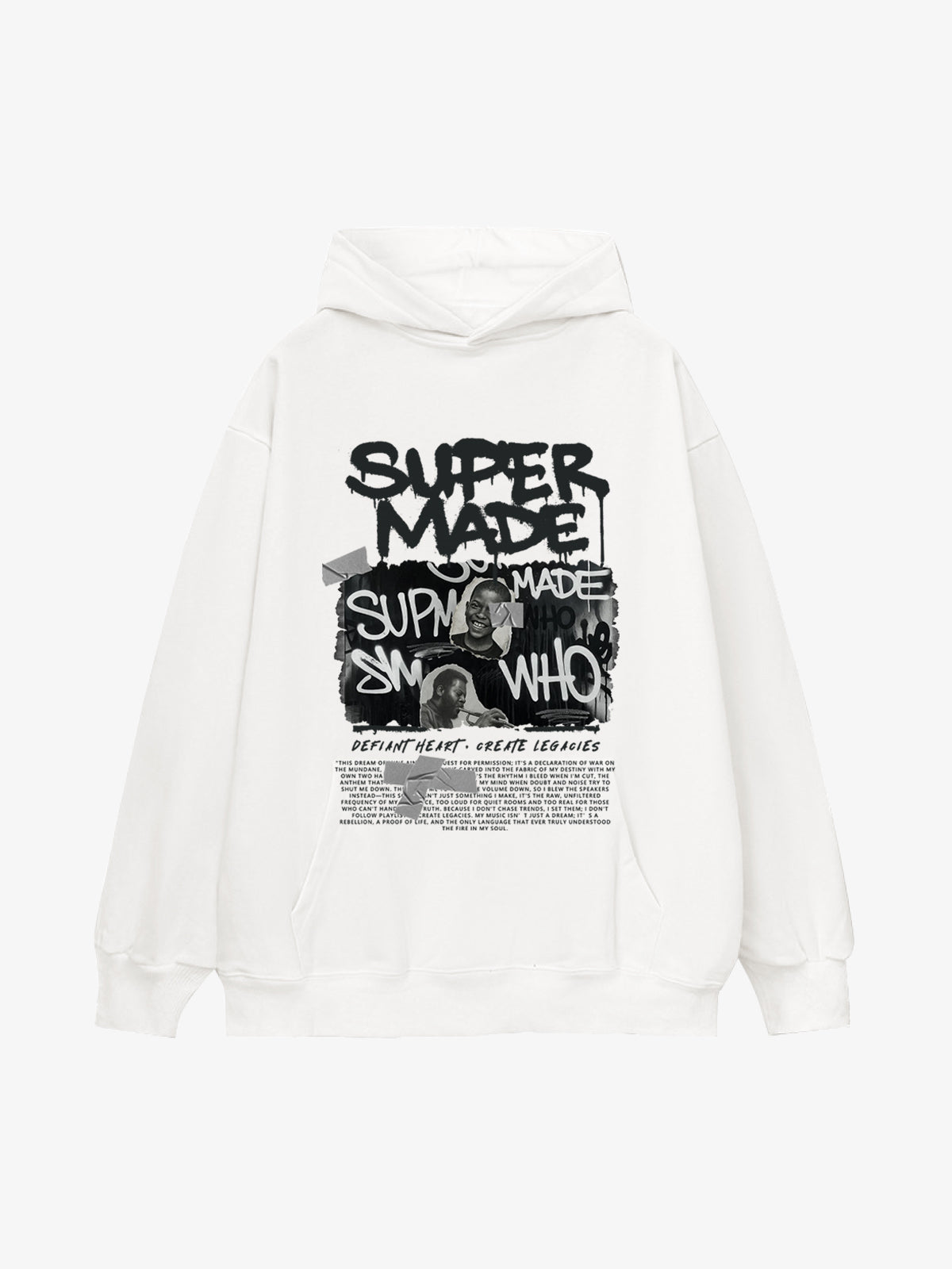 Trendy Retro Graffiti Character Hoodie 