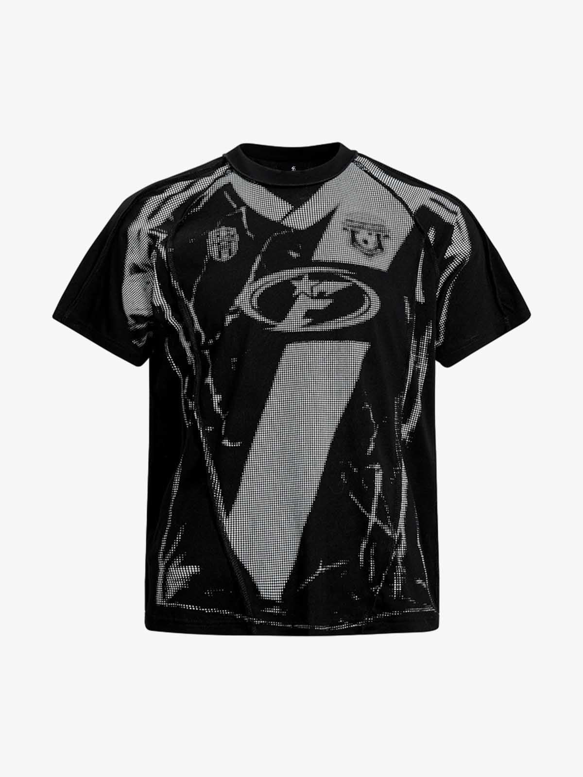 Supermade Trompe L'oeil Halftone Jersey Graphic T-Shirt 
