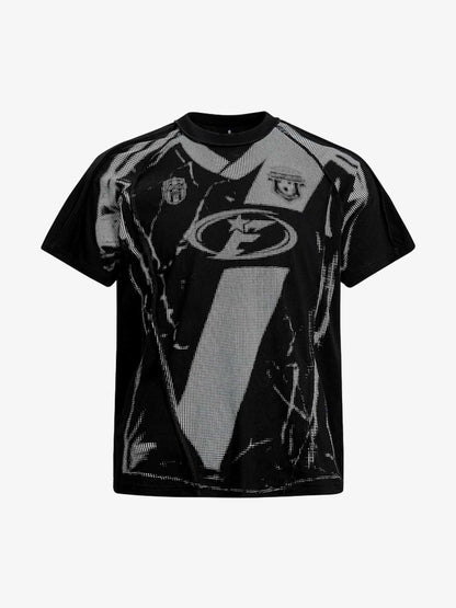 Supermade Trompe L'oeil Halftone Jersey Graphic T-Shirt 