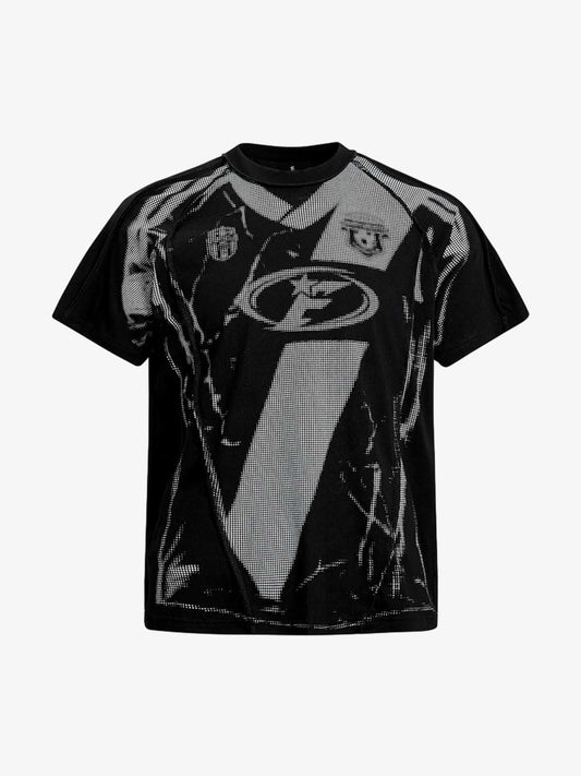 Supermade Trompe L'oeil Halftone Jersey Graphic T-Shirt 