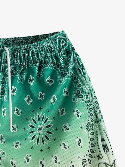Sportshorts mit Paisley-Muster