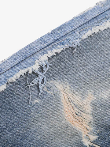 Vintage Jeans mit Used-Look und weitem Bein