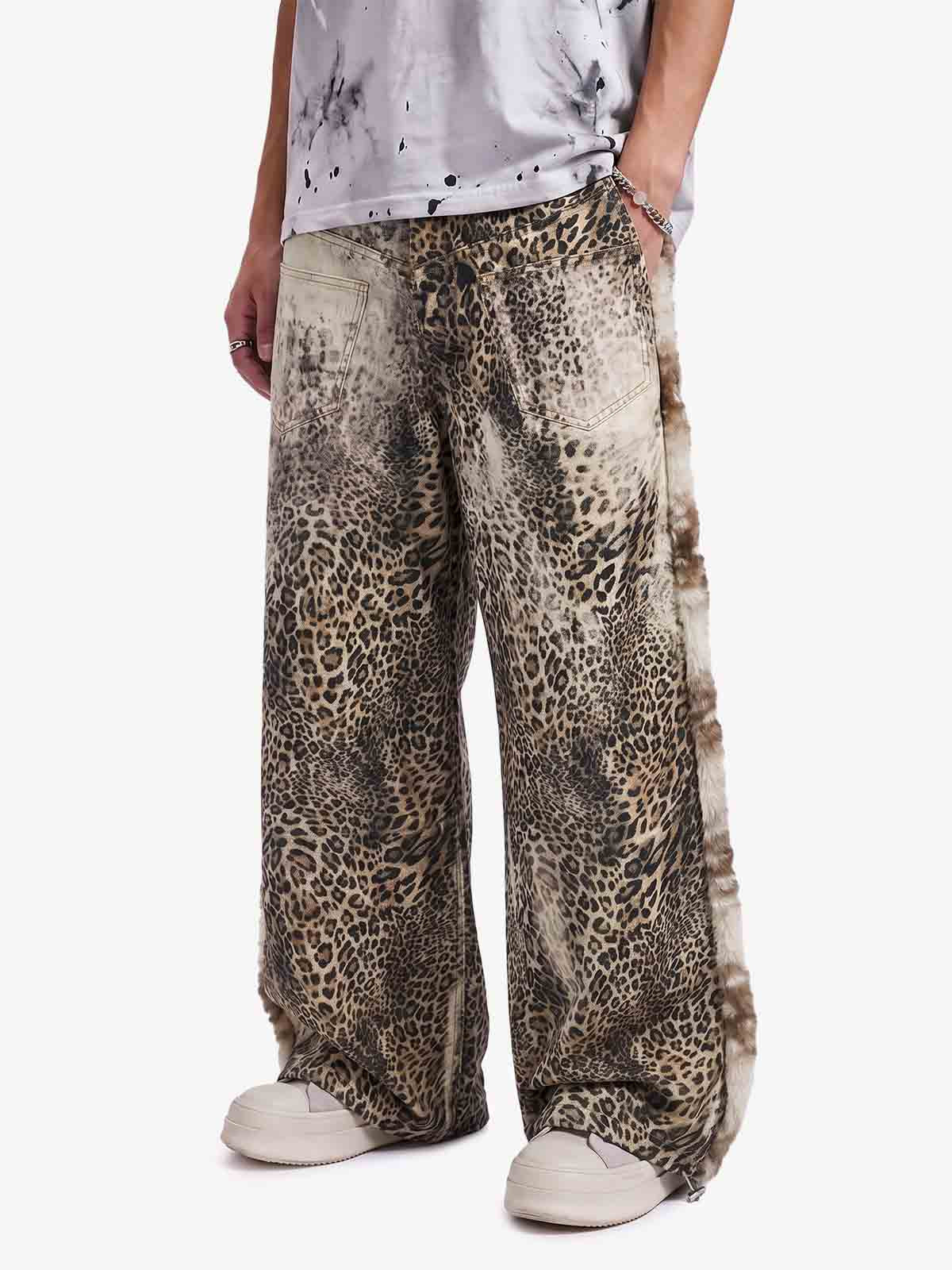Vintage Cargohose mit Leopardenmuster